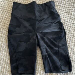 Lululemon Black Camo Bike Shorts